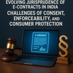 Evolving Jurisprudence of E-Contracts in India: Challenges of Consent, Enforceability, and Consumer Protection